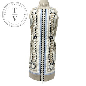 エルメス HERMES アウター ベージュ マルチカラー 未使用 ツイルレーヌ ベスト キルティング