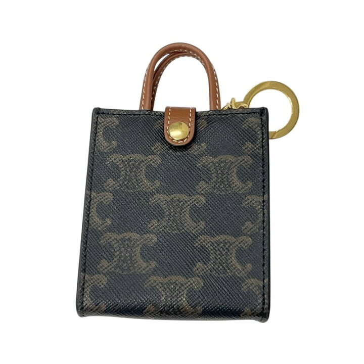 楽天市場】セリーヌ CELINE チャーム ブラウン ゴールド トリオンフ 