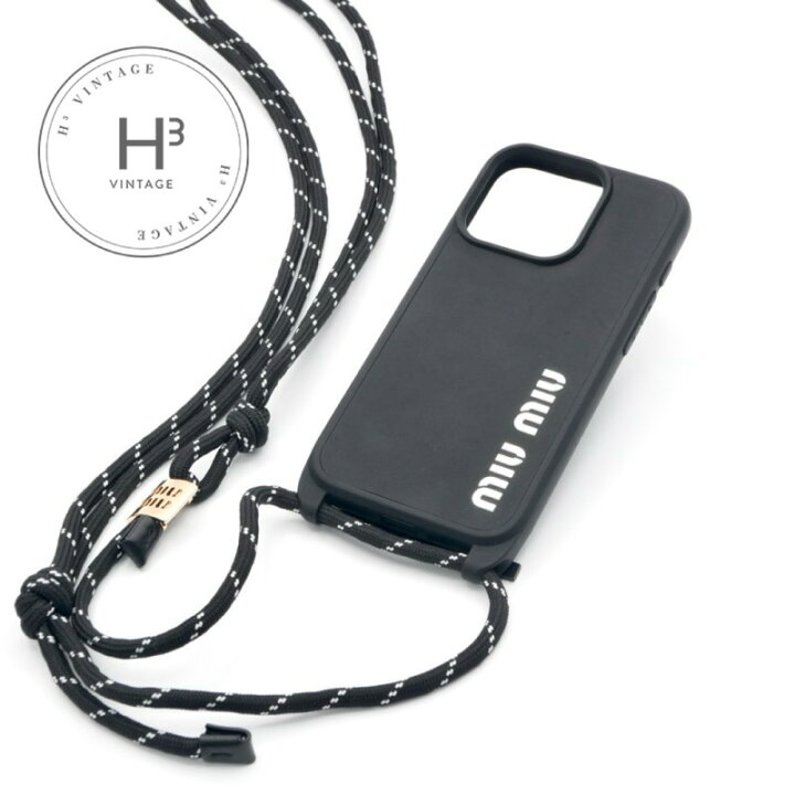 楽天市場】ミュウミュウ MIUMIU 携帯・スマホアクセサリー ブラック 