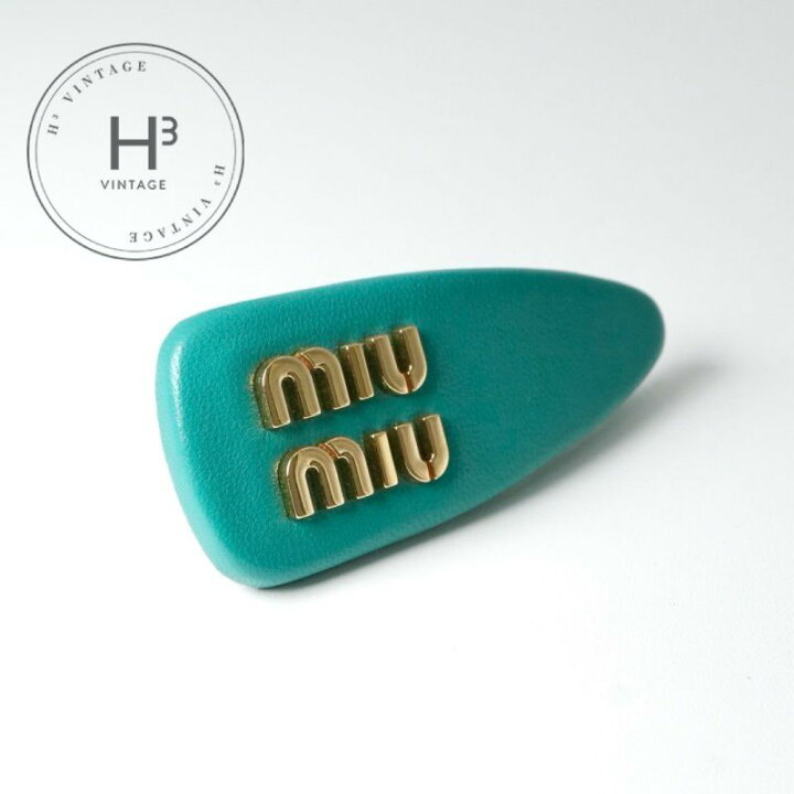 楽天市場】ミュウミュウ MIUMIU ヘアアクセサリー エメラルドグリーン  