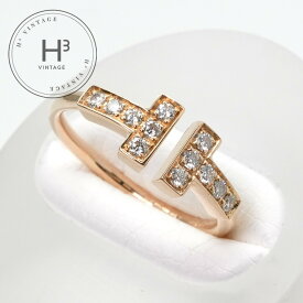 ティファニー TIFFANY&Co. ダイヤモンド ワイヤー リング Tワイヤー ティファニー T リング 指輪 750YG イエローゴールド ダイヤリング　イエローゴールド
