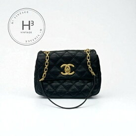 シャネル CHANEL バッグ ショルダーバッグ レザー ブラック ゴールド マトラッセ ココマーク シングルフラップ ダブルチェーン