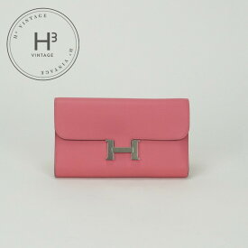 エルメス HERMES コンスタンスロング コンスタンス ロング 財布 長財布 ロングウォレット エバーカラー ローズアザレ Rose Azalee ピンク Pink シルバー金具