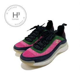 シャネル CHANEL スニーカー 靴 シューズ ファブリック スエード ピンク ココマーク ロゴ