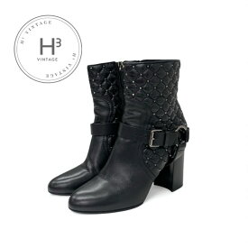 ヴァレンティノ VALENTINO ブーツ ショートブーツ 靴 シューズ レザー ブラック 黒 シルバー ロックスタッズ キルティング