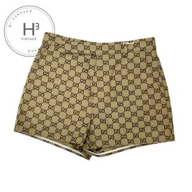 グッチ GUCCI ボトムス ベージュ ブラウン GGキャンバス ショートパンツ