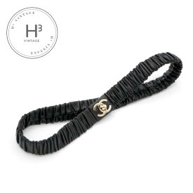 シャネル CHANEL ベルト ブラック ゴールド ココマーク ターンロック ラムスキン