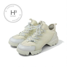 クリスチャンディオール CHRISTIAN DIOR D-Connect スニーカー 靴 シューズ ラバー ファブリック レザー ホワイト 白 ロゴ