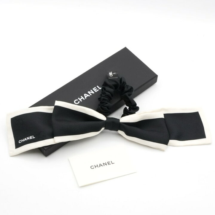 楽天市場】シャネル CHANEL ヘアアクセサリー シルク ブラック 