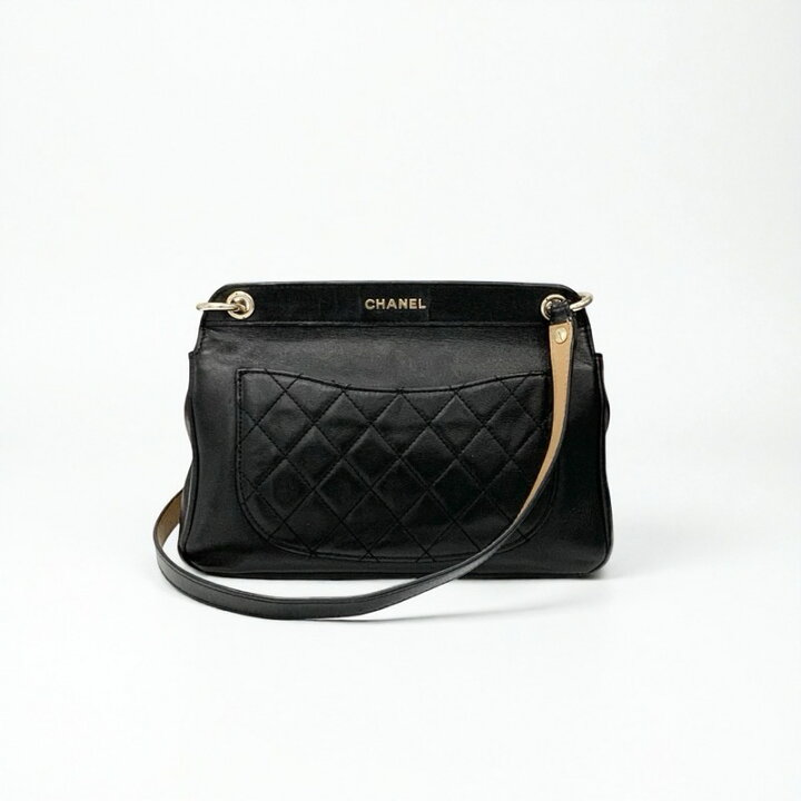 楽天市場】シャネル CHANEL バッグ ショルダーバッグ レザー ブラック 