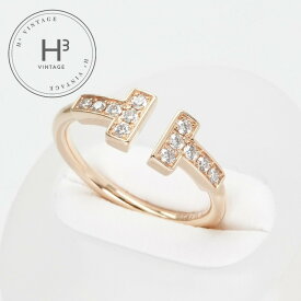 ティファニー TIFFANY&Co. ダイヤモンド ワイヤー リング Tワイヤー ティファニー T リング 指輪 750PG ピンクゴールド ダイヤリング ローズゴールド