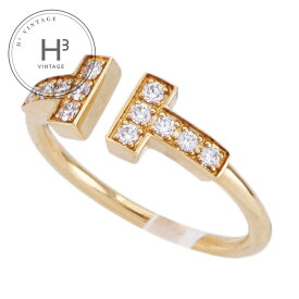 ティファニー TIFFANY&Co. ダイヤモンド ワイヤー リング Tワイヤー ティファニー T リング 指輪 750YG イエローゴールド ダイヤリング