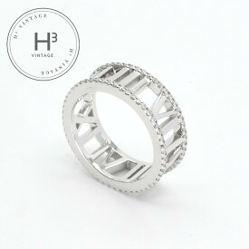 ティファニー TIFFANY&Co. ダイヤリング ダイヤリング オープンアトラス リング 指輪 750WG シルバー ホワイトゴールド　ダイヤモンド　フルダイヤ