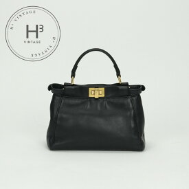 フェンディ FENDI ピーカブー スモール ミニピーカブー ピーカブーミニ バッグ トートバッグ ショルダーバッグ レザー ブラック Black 黒 ゴールド金具 2way ハンドバッグ