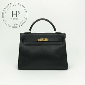 エルメス HERMES ケリー32 ケリー 32 バッグ トートバッグ アルデンヌ ノワール Noir ブラック Black 黒 ゴールド金具 ハンドバッグ