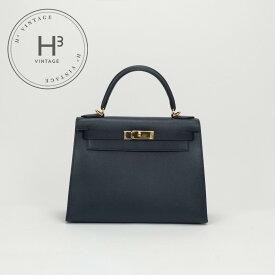 エルメス HERMES ケリー28 ケリー 28 バッグ トートバッグ ショルダーバッグ クシュベル ブルーインディゴ Blue Indigo ネイビー navy 紺 ゴールド金具