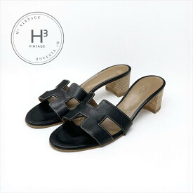 エルメス HERMES オアジス サンダル 靴 シューズ ブラック 黒