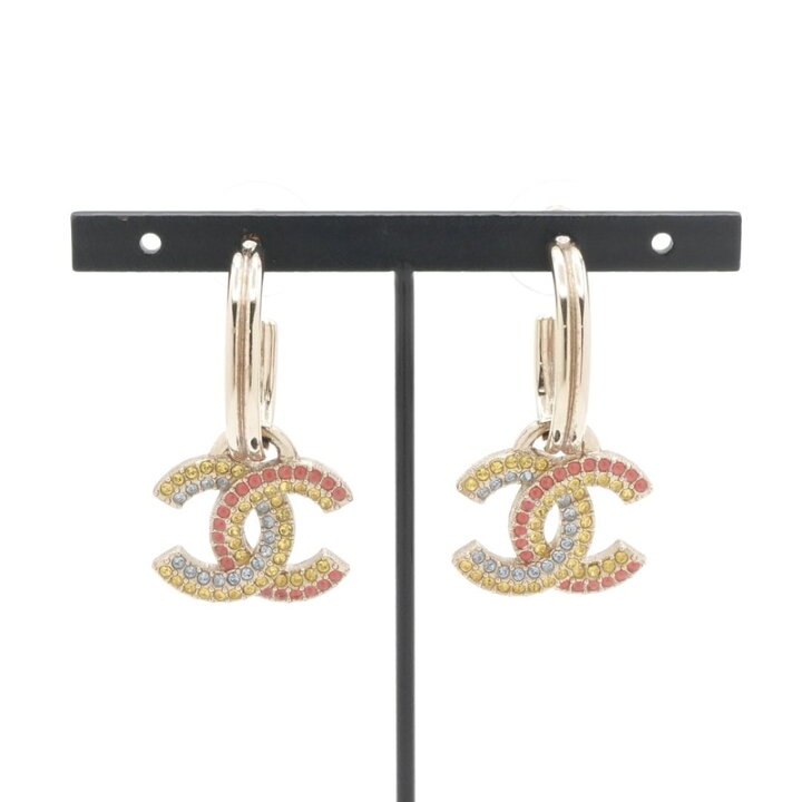 楽天市場】シャネル CHANEL ピアス ゴールド マルチカラー ココマーク 