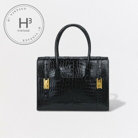 エルメス HERMES ドラッグ27 ドラッグ 27 バッグ トートバッグ クロコダイル ノワール Noir ブラック Black 黒 ゴールド金具 ハンドバッグ アリゲーター ニロティカス ポロサス