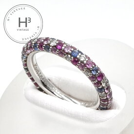 ポンテヴェキオ Ponte Vecchio ETERNINA エテルニーナ リング 指輪 K18WG シルバー　ピンク　ブルー ホワイトゴールド　ダイヤモンド