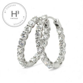 ティファニー TIFFANY&Co. フープピアス フープピアス フープピアス ピアス イヤリング Pt950 シルバー ピアス ダイヤモンド イヤリング