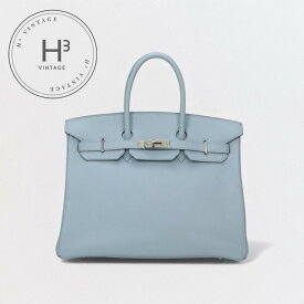 エルメス HERMES バーキン35 バーキン 35 バッグ トートバッグ トリヨンクレマンス ブルー系 シルバー金具 ハンドバッグ
