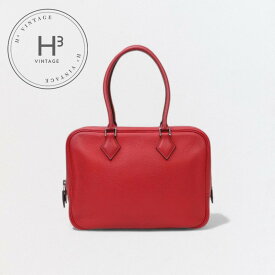 エルメス HERMES プリュム28 プリュム 28 バッグ トートバッグ トゴ ルージュカザック Rouge Casaque レッド Red 赤 シルバー金具 ハンドバッグ ビジネスバッグ