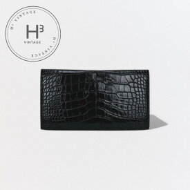 エルメス HERMES MC2 フレミング MC2フレミング 財布 長財布 ロングウォレット アリゲーター クロコダイル ノワール Noir ブラック Black 黒 エキゾチック