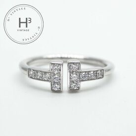 ティファニー TIFFANY&Co. ダイヤモンド ワイヤー リング ホワイトゴールド ティファニー T リング 指輪 750WG シルバー Tiffany&Co.　T　ワイヤー　ワイヤーリング　ダイヤリング