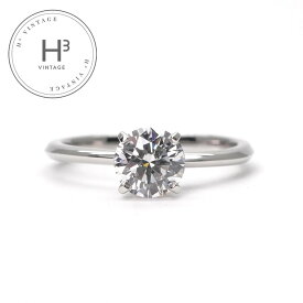 ティファニー TIFFANY&Co. ラウンド ブリリアント カット ダイヤモンド ＆ プラチナ ダイヤモンド バンド ティファニー トゥルー エンゲージメント リング リング 指輪 Pt950 シルバー