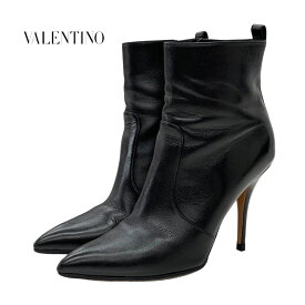ヴァレンティノ VALENTINO ブーツ ショートブーツ ロックスタッズ レザー ブラック ギフトプレゼント 送料無料