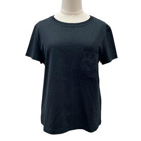 エルメス HERMES トップス Tシャツ 刺繍 コットン ブラック 黒 ギフト プレゼント 送料無料