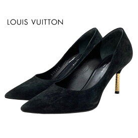 ルイヴィトン LOUIS VUITTON アルティメートライン パンプス フォーマルシューズ 靴 シューズ モノグラムヒール スエード ブラック 黒 ギフト プレゼント 送料無料