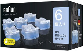 【99.9%除菌】ブラウン アルコール洗浄液 (6個入) メンズシェーバー用 クリーン&チャージシステム専用カートリッジ CCR6