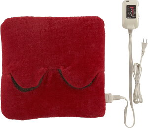 Sugibo(スギボー) ホットマルチヒーター (洗えるカバー付き) 日本製 電気足温器 ホットマット ホットクッション 切り忘れ防止タイマー付きコントローラー収納ホルダー付き SB-MH801(R) レッド