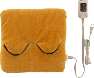 Sugibo(スギボー) ホットマルチヒーター (洗えるカバー付き) 日本製 電気足温器 ホットマット ホットクッション 切り忘れ防止タイマー付きコントローラー収納ホルダー付き SB-MH801(Y) イエロー