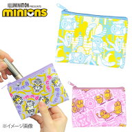 ミニオンズ フラットミニポーチ{ 雑貨 小物入れ キャラクター }{ ギフト 誕生日 }{ 子ども会 施設 }[ 子…