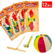 紙ふうせん＆巻き取り＆竹とんぼ{ スポーツ玩具 外遊び 特化玩具 玩具 おもちゃ 紙風船 風船 ふきもどし …