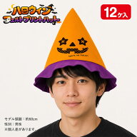 パンプキン フェルトプリントハット{ ハロウィン 雑貨 帽子 仮装 ギフト 誕生日 子ども会 施設 }[ 子供会…