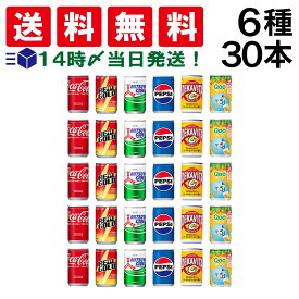入荷待ち [2026.1月末予定]【 送料無料 最強配送 】 炭酸飲料 缶ジュース ミニ缶 160ml 6種 E 計30本 詰め合わせ 飲み比べ アソート セット