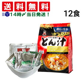 【 送料無料 】 神州一味噌 とん汁 12食セット