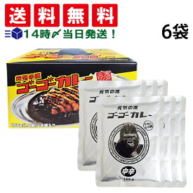 【 送料無料 】ゴーゴーカレー 中辛 155g ( 1人前 ) × 6袋 まとめ買い