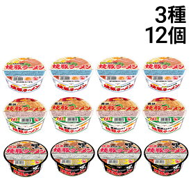 【 送料無料 最強配送 】 サンポー 焼豚ラーメン 詰め合わせ アソート セット 3種 各4個 計12個 まとめ買い （ 焼豚 長浜 熊本 ）