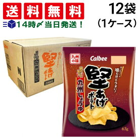 【 送料無料 最強配送 】 カルビー 堅あげポテト 九州しょうゆ 63g × 12個 地域限定