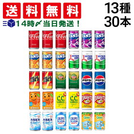 入荷待ち [2026.1月末予定]【 送料無料 最強配送 】 炭酸飲料 缶ジュース ミニ缶 160ml 13種 B 計30本 詰め合わせ アソート セット まとめ買い