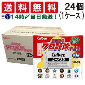 【 送料無料 あす楽 】 カルビー 2024 プロ野球チップス 22g×24袋 カード48枚
