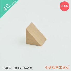 【40mm基尺】二等辺三角形2(あつ)単品商品　積み木　三角形