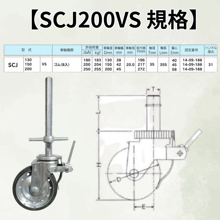 楽天市場】【お買い物マラソン ポイント3倍】移動式足場用 ジャッキ付 