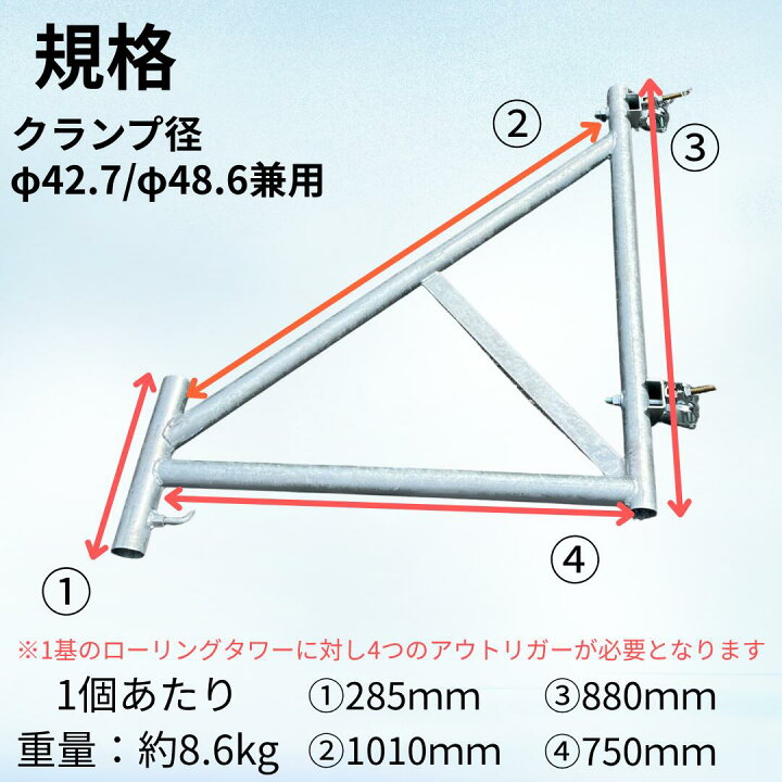 楽天市場】【お買い物マラソン ポイント3倍】足場 ローリングタワー用 