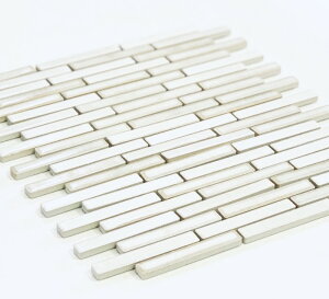 5シート入 ラスティカ ピーコック・ボーダー 87.5x12.5mmモザイクタイル裏ネット仕様 長方形 ボーダー DIY インテリア 工作 おすすめの 小さい 陶磁器 タイル